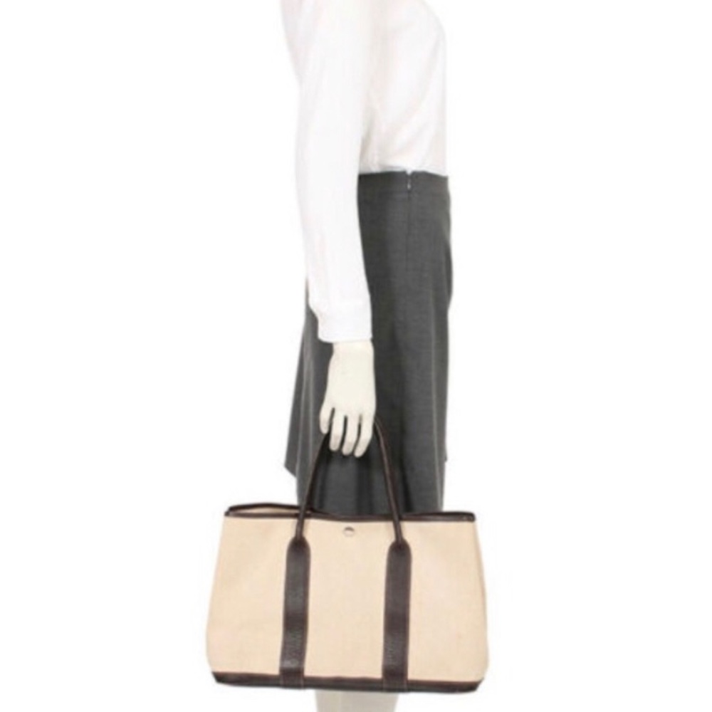 Hermes Bag Garden Party Tote Toile 36 Canvas Purse Handbag